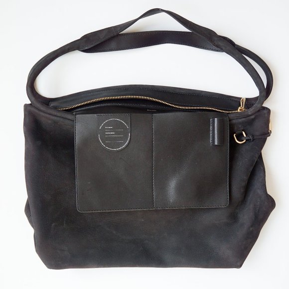 Skagen  Black Nubuck Leather Drapey Shoulder bag - Picture 5 of 10